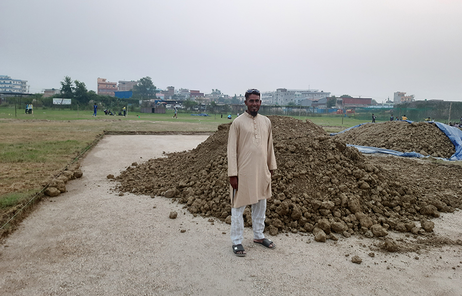 वीरगञ्जको क्रिकेट मैदान स्तरोन्नति गरिँदै