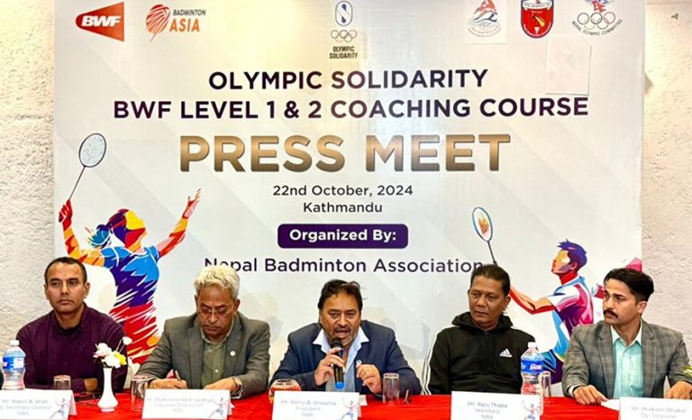 ब्याडमिन्टनको ओलम्पिक सोलिडारिटी कोचिङ कोर्स हुने