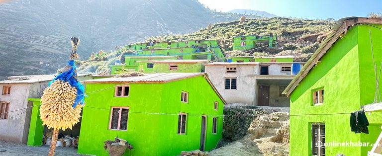 बाजुराका बाढीपहिरो पीडितलाई पक्की घर, बन्यो नमुना बस्ती