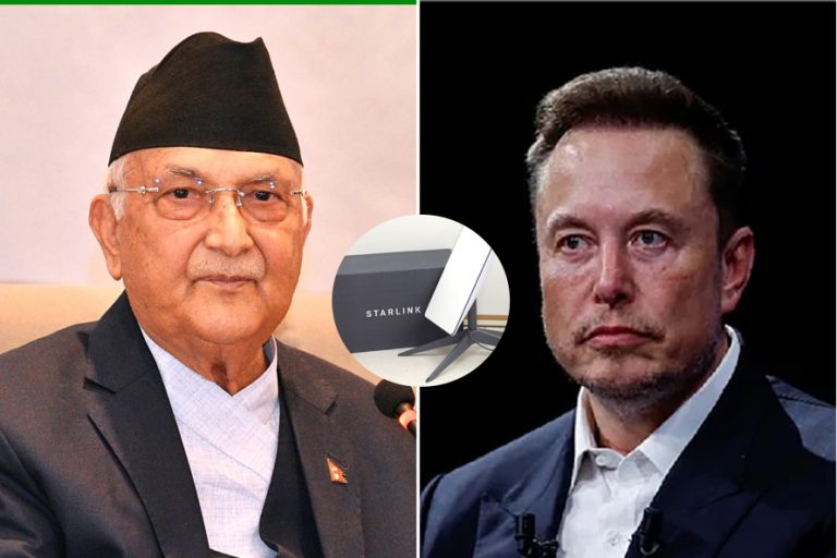 इलन मस्कको स्टारलिंक नेपालमा सेवा थाल्न उत्सुक, प्रधानमन्त्रीले हेरे डेमो