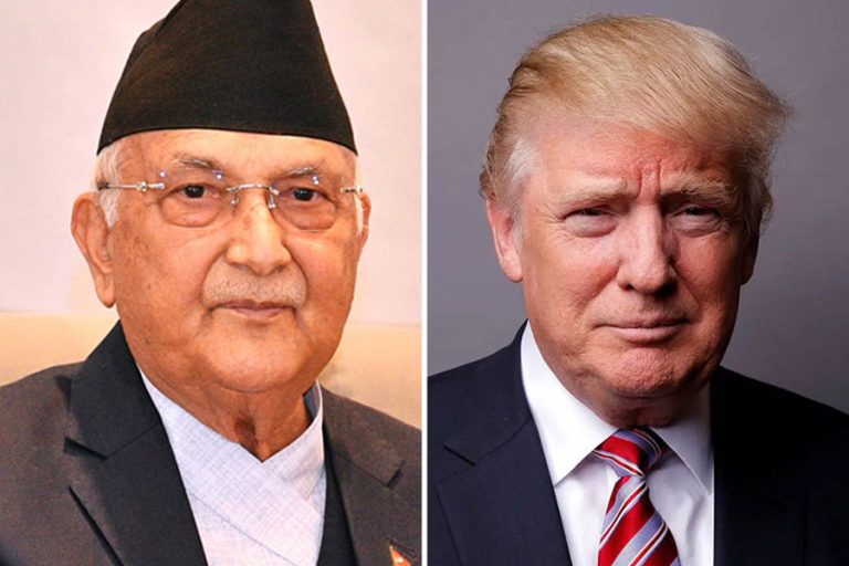प्रधानमन्त्री ओलीले दिए अमेरिकी राष्ट्रपति ट्रम्पलाई बधाई   