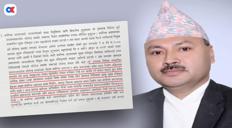 सर्वोच्चका प्रस्तावित न्यायाधीश निरौला : चोलेन्द्रसँग मिलेर आर्थिक लाभ लिएको उजुरी
