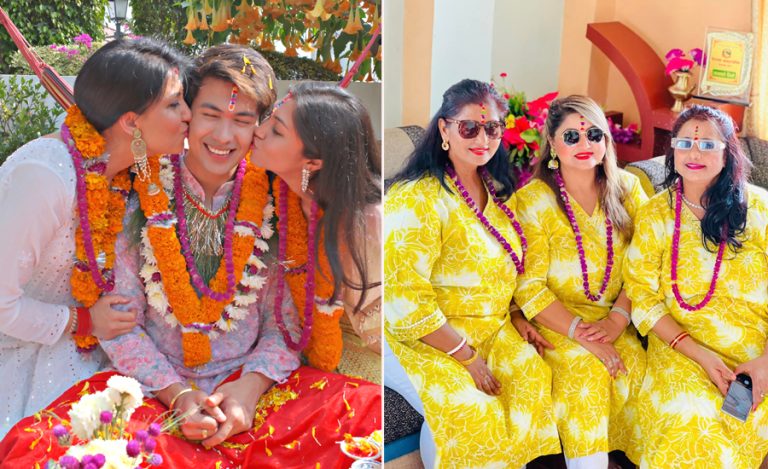 आपसमा खुसी साट्दै कलाकारले लगाए भाइटीका (तस्वीर)