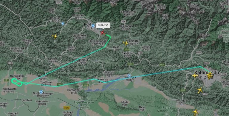काठमाडौंबाट भैरहवा उडेको बुद्धको जहाज पोखरा ‘डाइभर्ट’