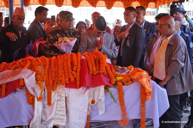 पूर्वसभामुख ढुंगानालाई सानोगौचरनमा श्रद्धाञ्जली अर्पण (तस्वीरहरू)