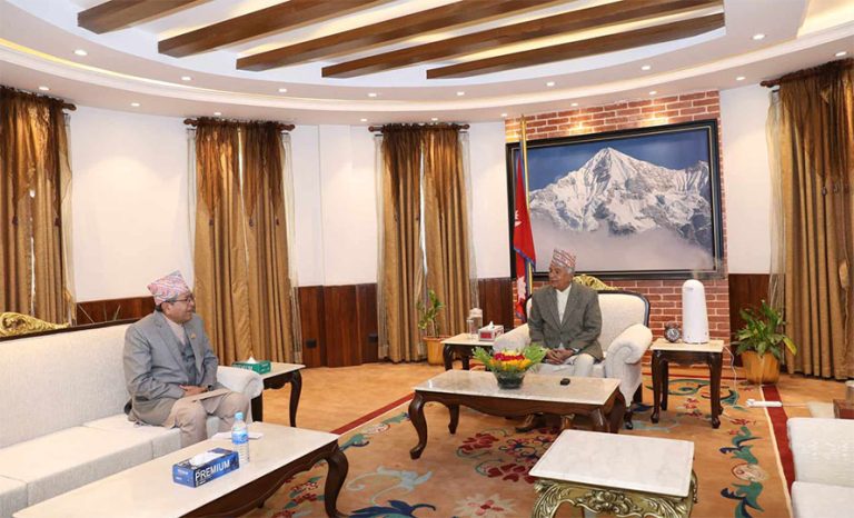 कम्बोडिया भ्रमण जानुअघि सभामुखले भेटे राष्ट्रपतिलाई