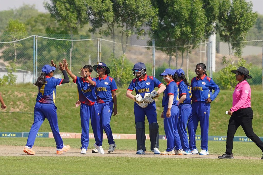 यू-१९ महिला विश्वकप एसिया छनोट : नेपाललाई यूएईले दियो १२३ रनको लक्ष्य