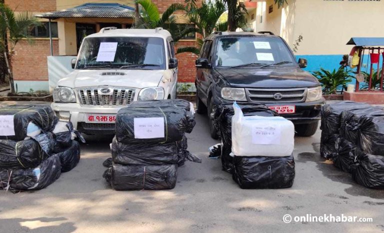 कानुन मन्त्रालय र अख्तियारको नम्बर प्लेट राखेर गाँजा तस्करी