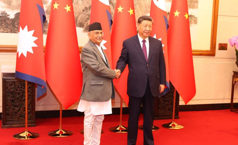 प्रधानमन्त्री ओलीको सम्मानमा सी जिनपिङले बोलेको चिनियाँ शब्द