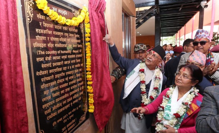 प्रधानमन्त्रीबाट मानवसेवा आश्रमको भवन उद्घाटन