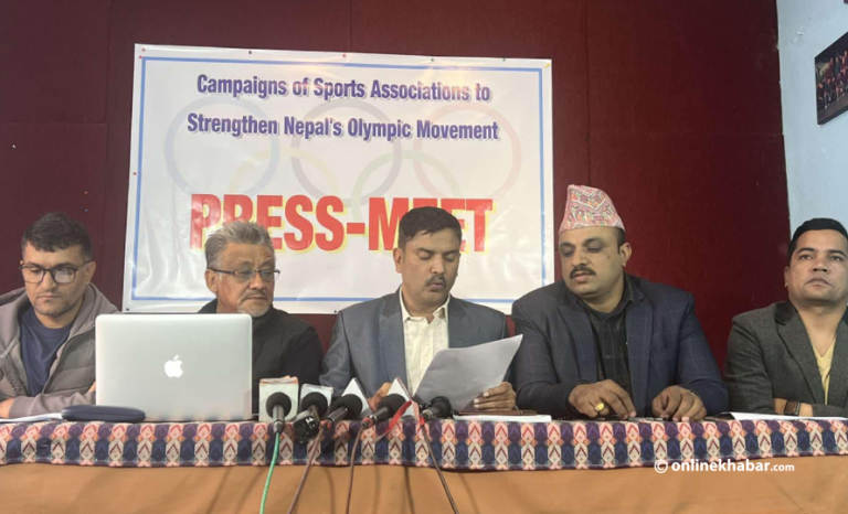 ओलम्पिक कमिटीले अन्याय गरेको भन्दै ६ खेल संघको पत्रकार सम्मेलन