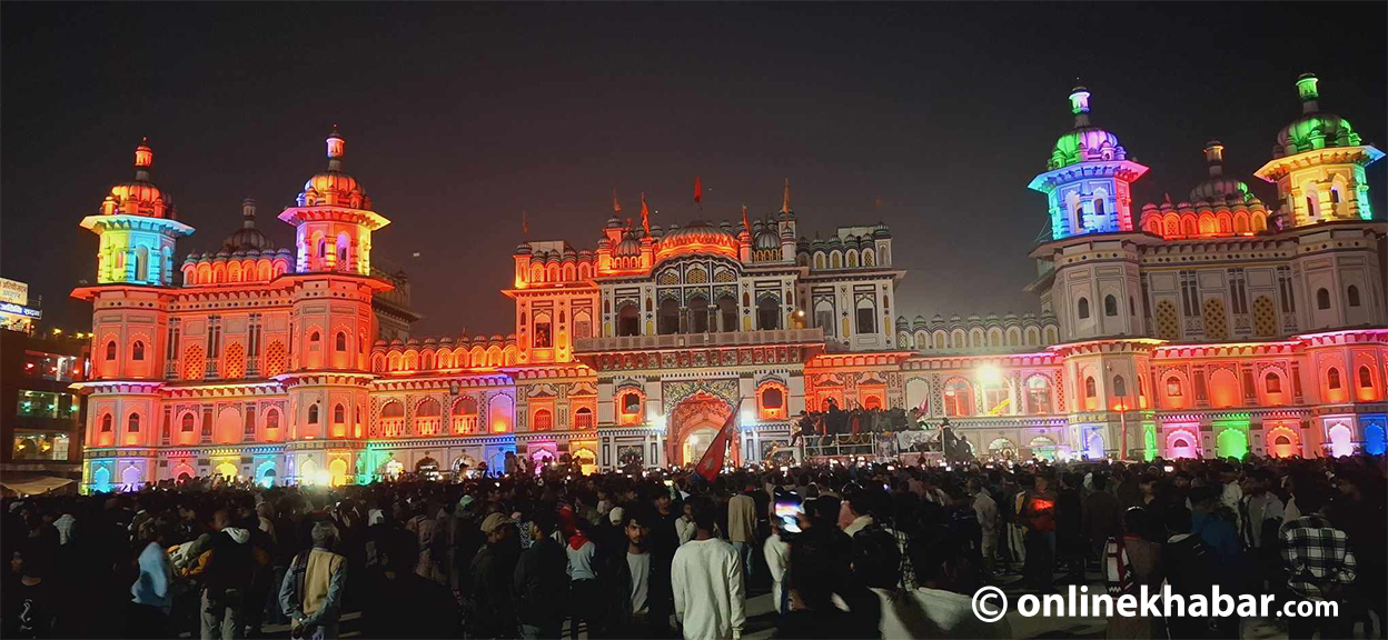 एनपीएल विजेता टोलीलाई जानकी मन्दिर परिसरमा भव्य स्वागत (तस्वीरहरू)