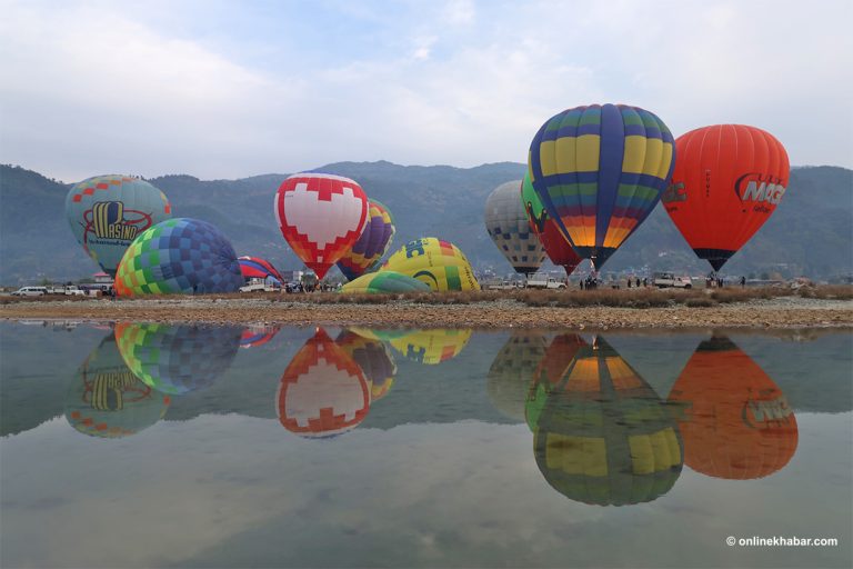 बेलुन महोत्सवले पोखराको पर्यटनमा थपियो रौनक