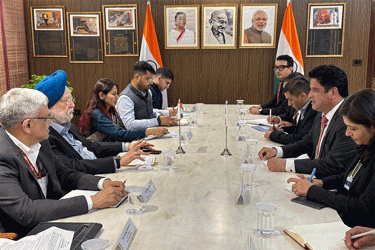 भारतीय समकक्षीसँग उद्योगमन्त्रीको भेट, पेट्रोलियम पाइपलाइन विस्तारबारे छलफल   