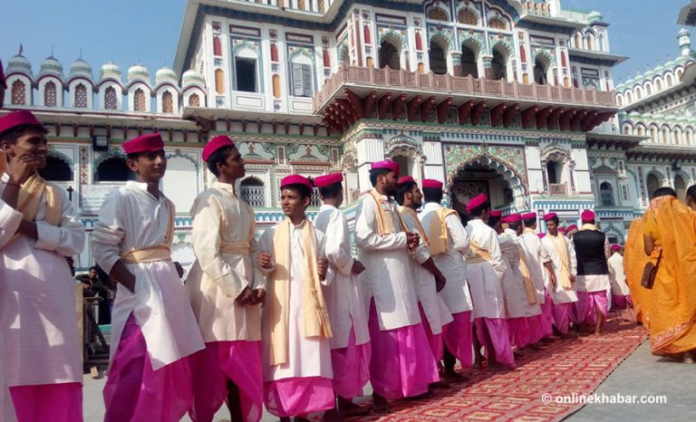 अयोध्याबाट नेपाल आइपुगे ५०० जन्ती, आज धनुषयज्ञ