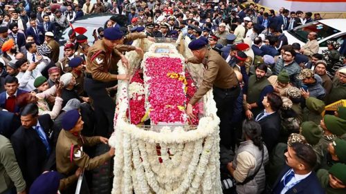 भारतीय पूर्वप्रधानमन्त्री सिंहको राजकीय अन्त्येष्टि