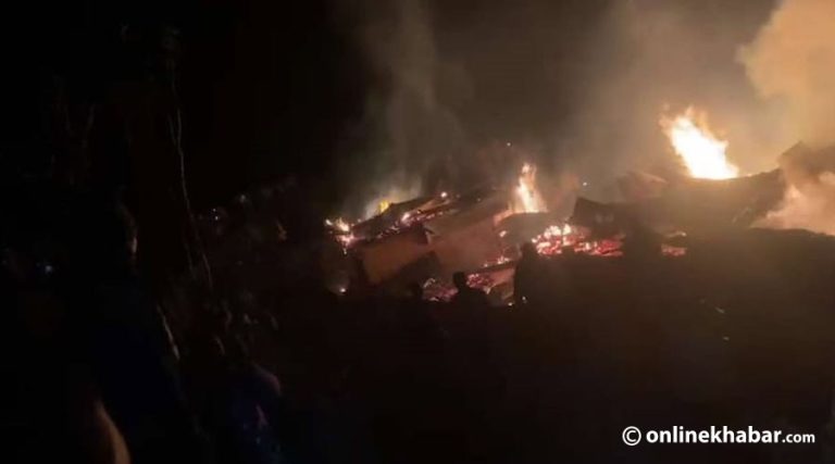 गोरखामा आगलागीबाट तीन घर जलेर नष्ट