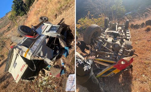 रुकुमपूर्वमा जिप दुर्घटना हुँदा ४ जना घाइते