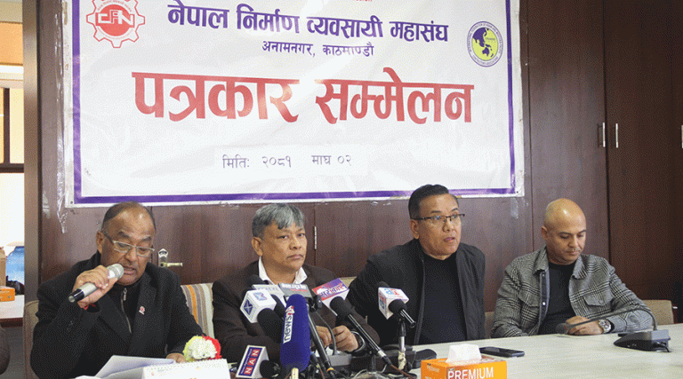 निर्माण व्यवसायीले गरे आन्दोलन घोषणा