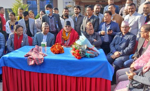 माओवादी केन्द्रका अध्यक्ष प्रचण्ड दाङमा