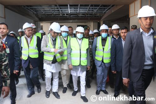 राष्ट्रपतिले गरे निर्माणाधीन संसद् भवन अवलोकन (तस्वीरहरू)