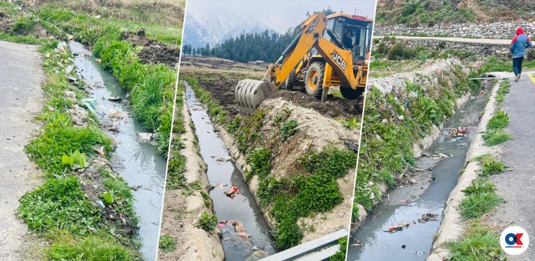 बजार क्षेत्रको ढल पस्दा सिमकोट विमानस्थलमा समस्या
