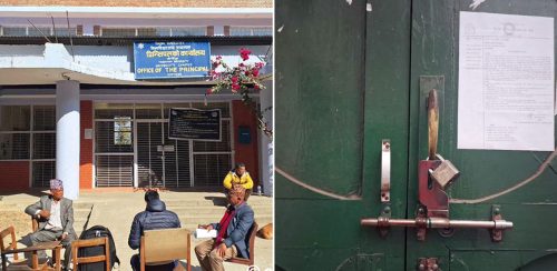 त्रिविका क्याम्पसमा कतै विद्यार्थीका, कतै शिक्षकका ताला