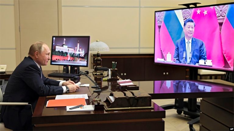 सी र पुटिनबीच भिडियो वार्ता : चिनियाँ सरकारी मिडिया