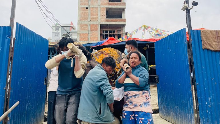 एउटी भैंसीको  भावपूर्ण अन्त्येष्टि