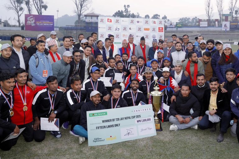 दिवानको अलराउण्ड प्रदर्शनमा मध्यपश्चिमले जित्यो जय नेपाल कप क्रिकेटको उपाधि