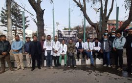 स्वास्थ्य र शिक्षामन्त्रीको निर्णयविरूद्ध सडकमा उत्रिए आवासीय चिकित्सक