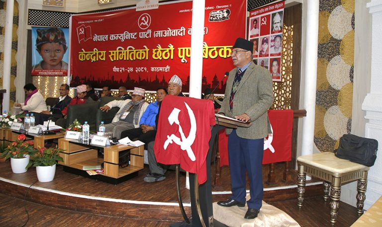 केन्द्रीय समिति बैठक समाजवादी क्रान्तिको कोशेढुंगा : प्रचण्ड