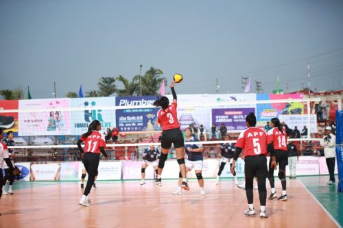 टाइगर कप भलिबल : अपराजित रहँदै एपीएफ पहिलो क्‍वालिफायरमा