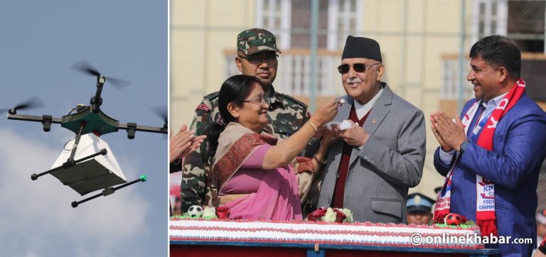 प्रधानमन्त्रीको जन्मदिन : केकको दायाँबायाँ फुटबल, ड्रोनबाट पुष्पवृष्टि (तस्वीरहरू)