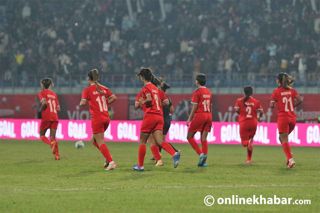 अन्तर्राष्ट्रिय महिला च्याम्पियनसिप : नेपालको विजयी सुरुवात, किर्गिस्तान १–० ले पराजित 