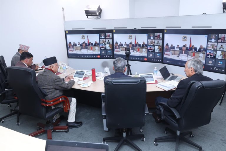 मुख्यमन्त्रीहरूसँग पहिलो पटक ‘एक्सन रुम’बाट प्रधानमन्त्रीको संवाद
