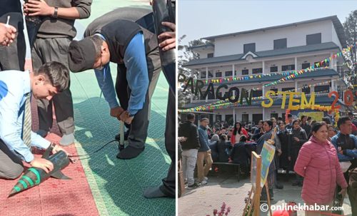 प्‍यारागन पब्लिक स्कुलमा स्टिम प्रदर्शनी, विद्यार्थीहरूले बनाए पानीबाट चल्‍ने रकेट