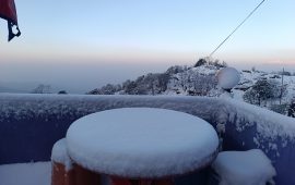 पाथीभरा क्षेत्रमा यो वर्षको पहिलो हिमपात