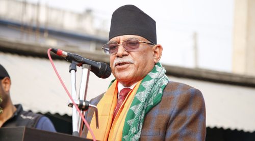 प्रचण्डको आरोप- वर्तमान सरकार पूँजीपतिहरूको घुस खाएर बनेको हो