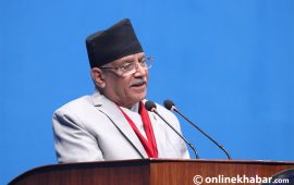 प्रचण्डले संसद‍्मा ओली खोजे, देउवालाई सोधे