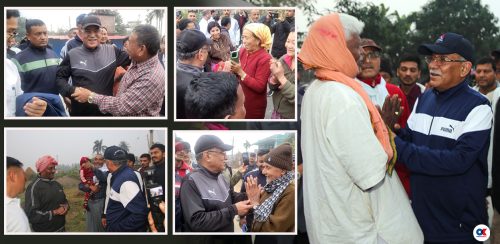 सर्वसाधारणसँग प्रचण्ड : मुसुक्क हाँस्ने, हालखबर सोध्ने
