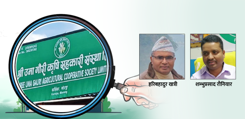 उमागौरी सहकारी अध्यक्षको बयान : प्रदेश सहकारी रजिस्ट्रारले तीन लाख मागे