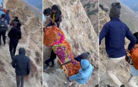 कहालीलाग्दो भीरको बाटोबाट स्ट्रेचरमा बिरामी बोक्नुपर्ने बाध्यता ! किन बनाइयो भिडियो ?