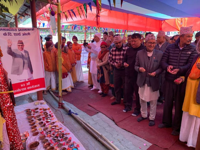झापामा प्रधानमन्त्रीको जन्मदिनमा पूजा र हवन, ७३ विरुवा रोपेर ‘जन्मोत्सव पार्क’ नामकरण