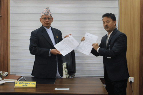 कर्णालीका कृषिमन्त्रीले गरे सचिवसँग कार्यसम्पादन सम्झौता