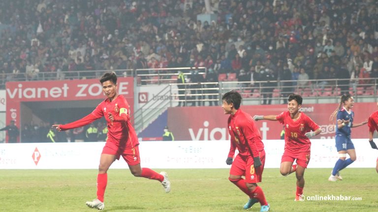 नेपाली महिला फुटबलको उपाधि सपना अधुरै, फाइनलमा म्यानमारसँग स्तब्ध