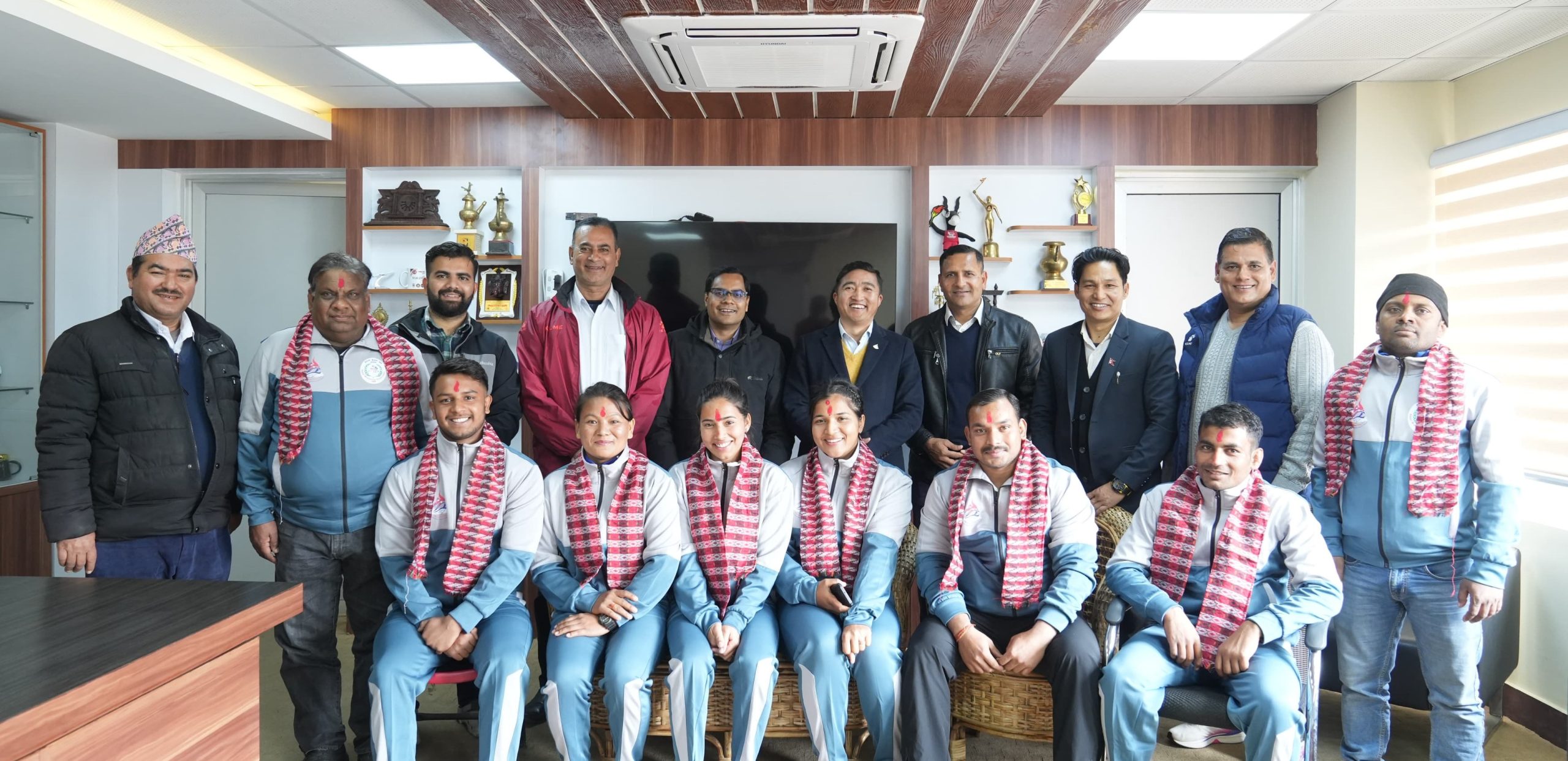 प्रशिक्षणका लागि नेपाली कुस्ती टोली भारतमा