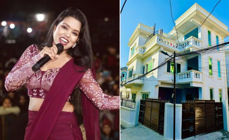 ४ करोड मूल्य पर्ने नयाँ घरमा सरिन् शान्तिश्री परियार