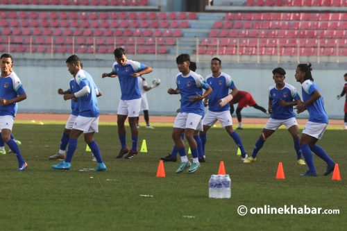 राष्ट्रिय फुटबल टिमको प्रशिक्षणबाट बाहिरिए समिरसहित ५ खेलाडी