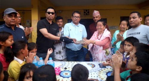 नमुना बाल गृहका खेलाडीलाई उर्लाबारी नगरपालिका हङकङ परिवारको ३ लाख सहयोग